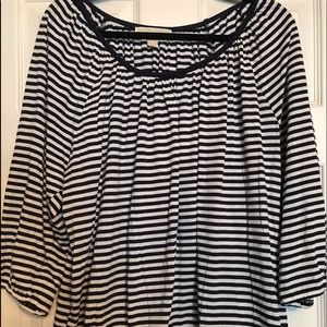 Michael Kors navy and white stripe